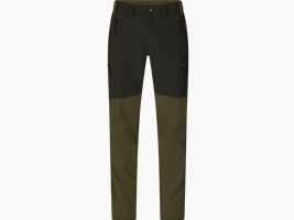 Seeland pantalones outdoor elásticos – marrón grizzly / verde duffel