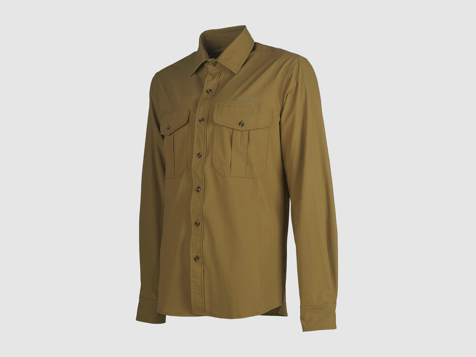 UNIVERS – PINZOLO 4-WAY STRETCH SHIRT CAMMELLO, afbeelding 3 van 5