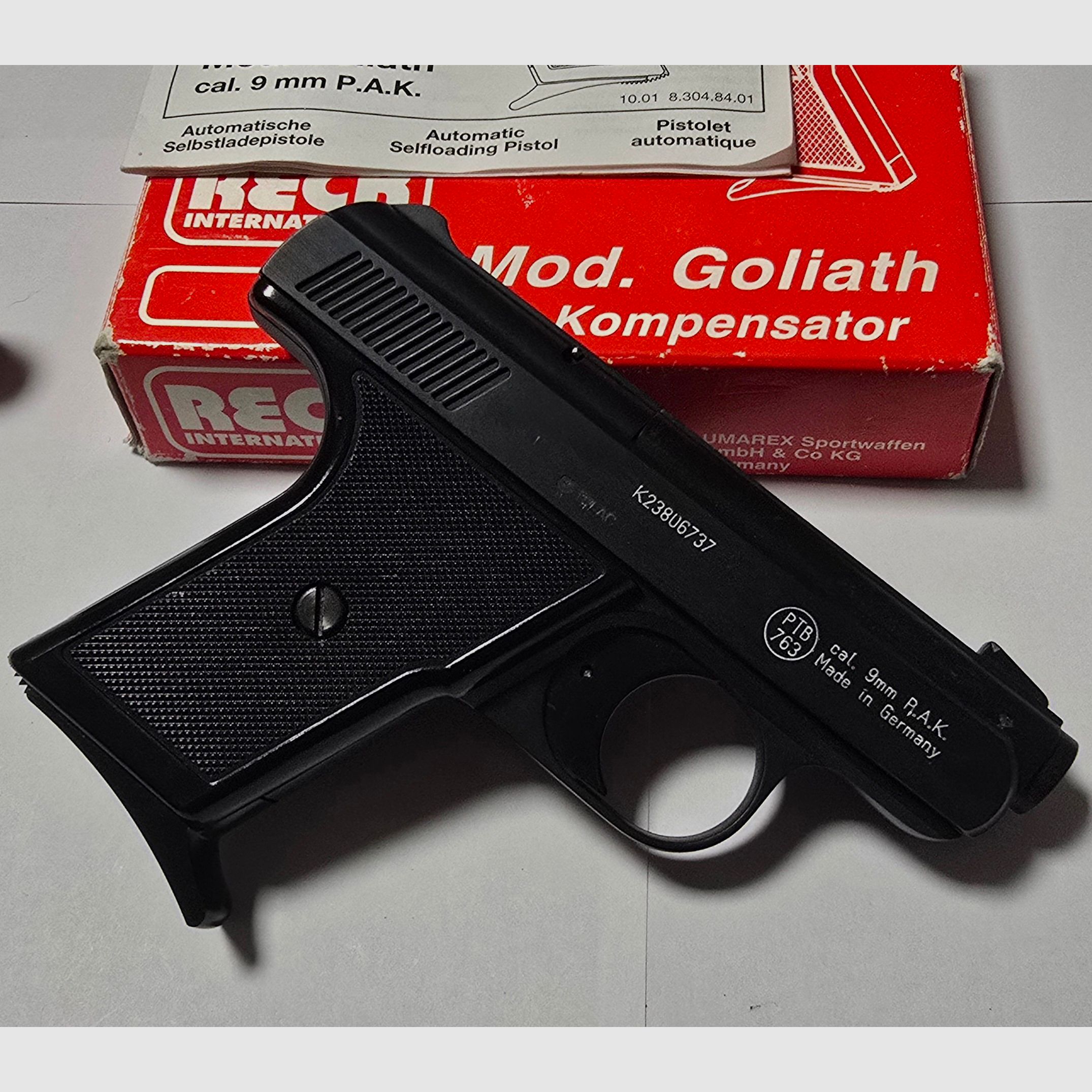 Selten Reck Goliath Schreckschuss 9mm PAK Taschenpistole