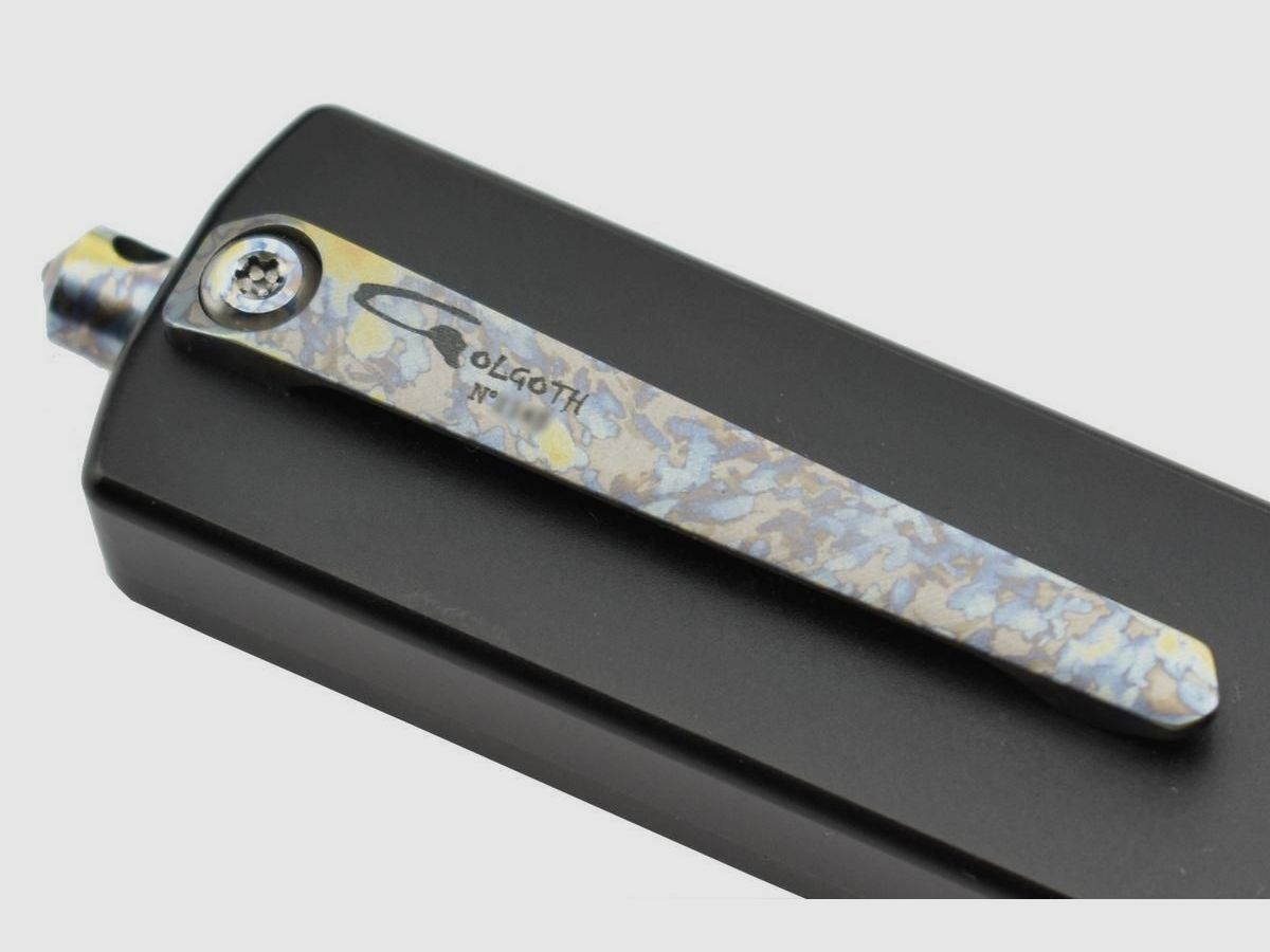 Golgoth G12DT+ Automatic Knife OTF with Dagger Blade, Aluminum Handle and Titanium Parts, image 6 of 18