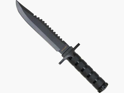 Survivalmesser mit Schärfstein schwarz Überlebensmesser