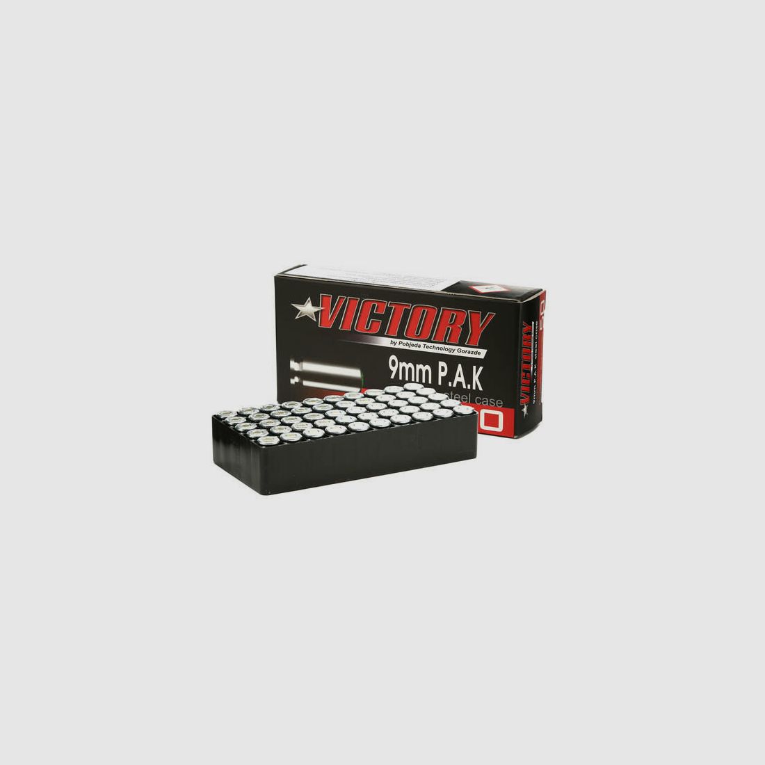 Pobjeda Technology Victory Platzpatronen Kal. 9 mm P.A.K. Platzpatronen - 50 Stück