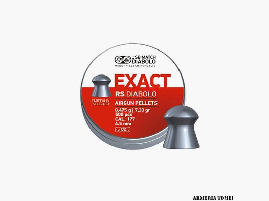 JSB MATCH – EXACT RS DIABLO AIRGUN PELLETS 0.475g | 7.33gr | cal. 4.5 mm .177 (500 pcs)