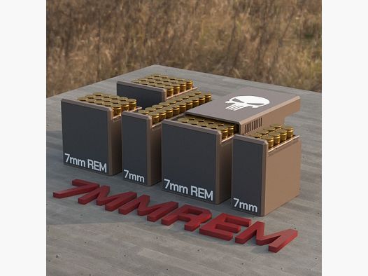 Filamelt Munitionsbox / Ammo 7mm Rem Mag – Patronenbox ‘Schiebedeckel’ – 10 / 20 / 25 / 50 Runden
