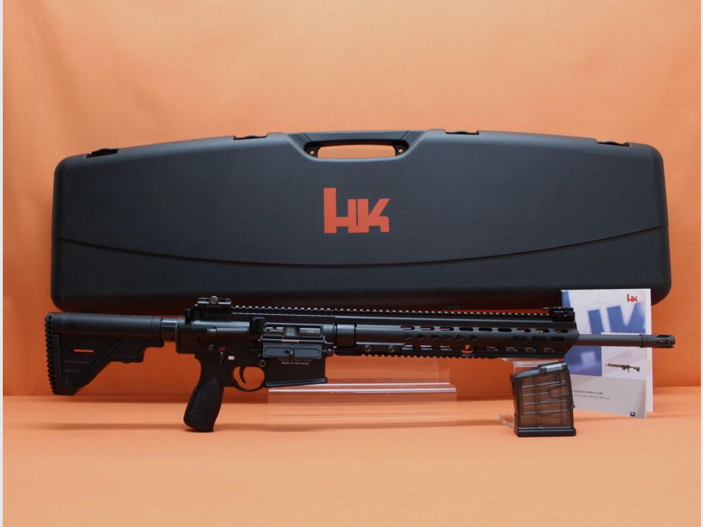 Heckler&Koch Ha. Geweer .308Win Heckler&Koch/H&K MR308 A3 20" loop Zwart HKey, Gas-piston-systeem HK417/G28