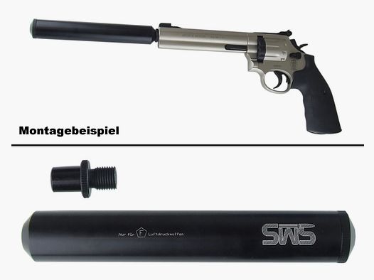 SchalldĂ¤mpferset fĂĽr Smith und Wesson Modell 686 und 586, inkl. Adapter (P18)