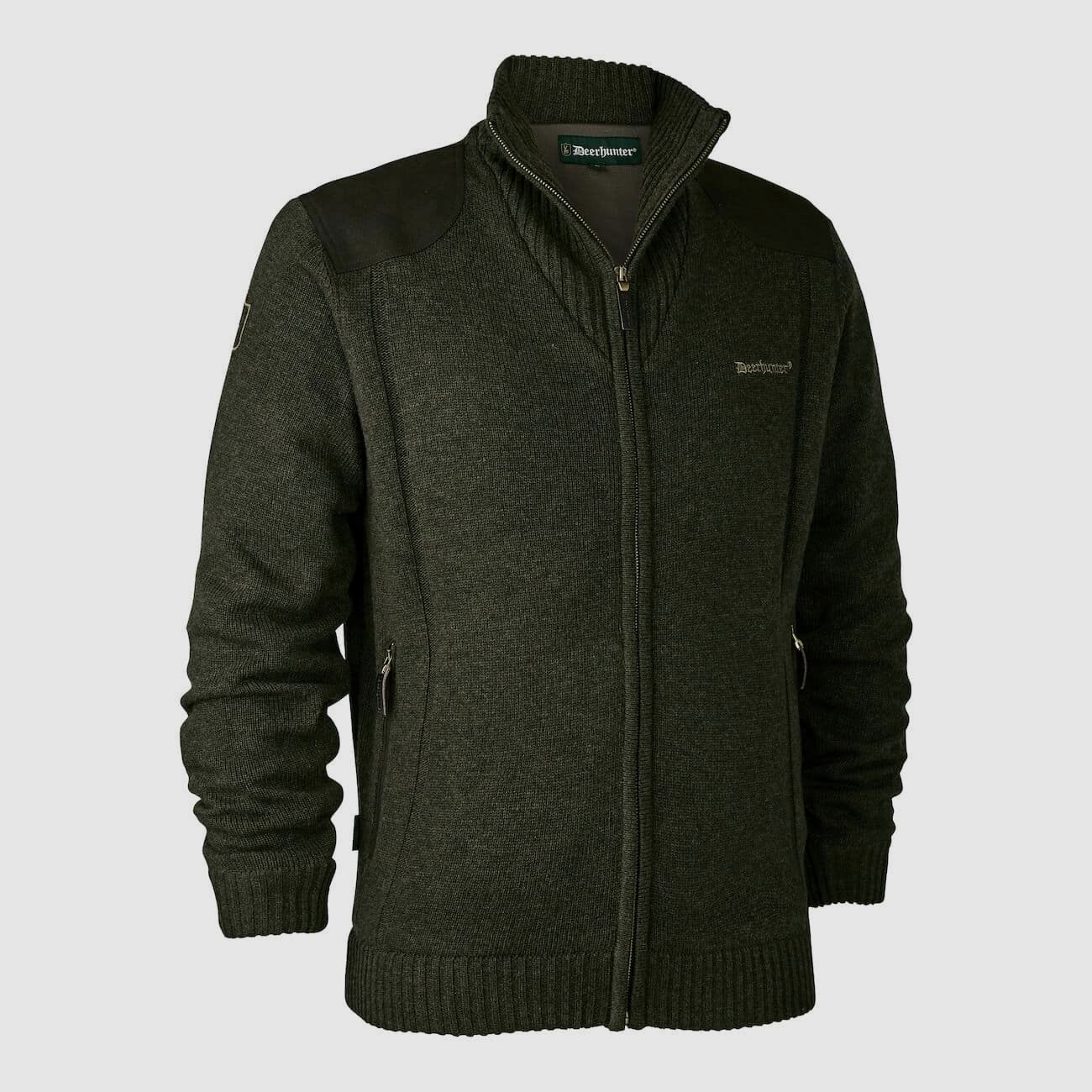 Deerhunter Carlisle Knit Cardigan with Stormliner – Dark Elm, image 1 of 2