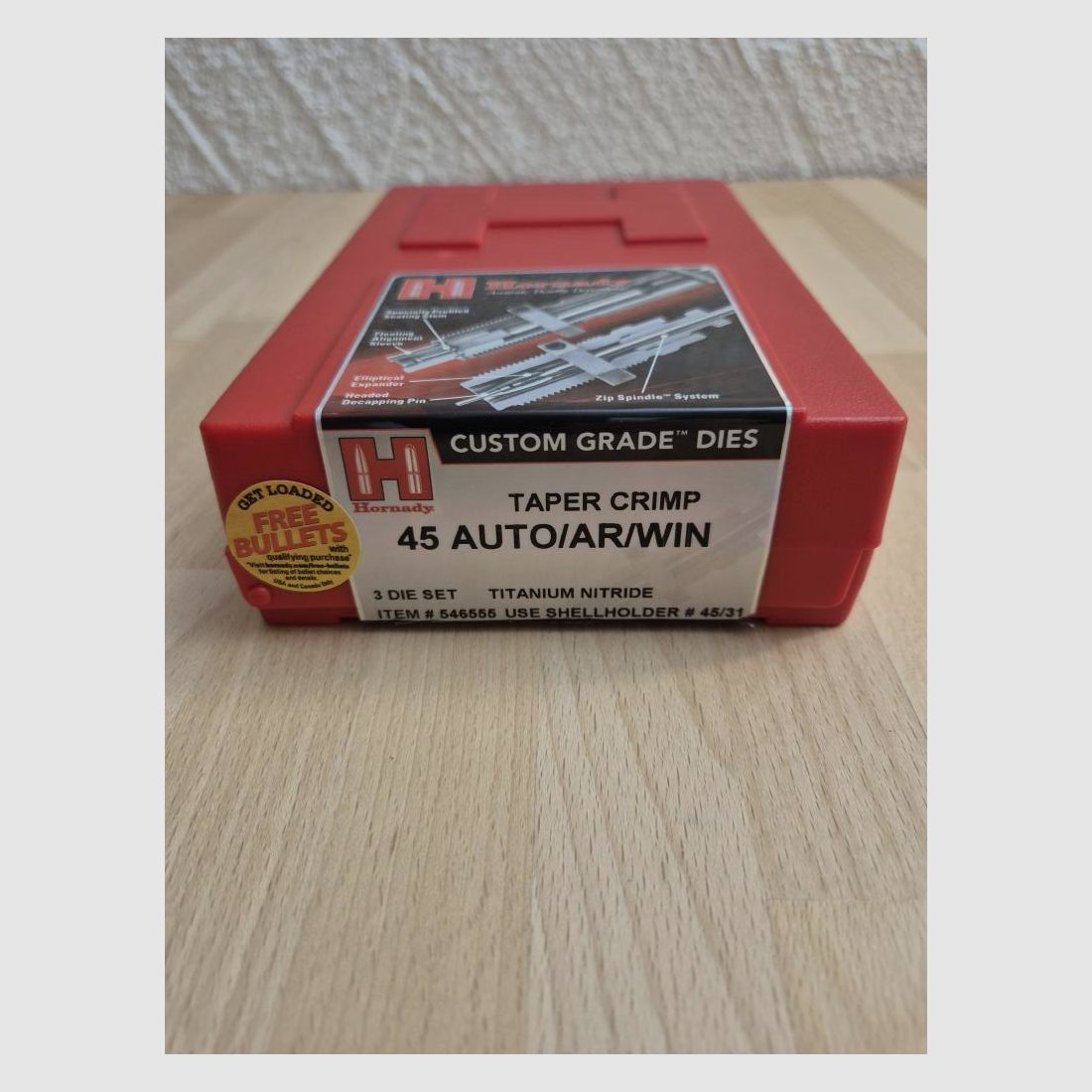 Hornady Custom Grade Matrizensatz avec Taper Crimp .45 Auto/AR/WIN Mag (.451), #546555, NEUF