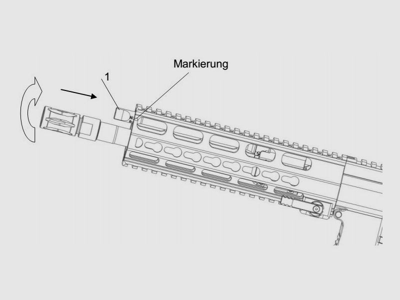 HAENEL CR300 10,5" / 267mm schwarz M-Lok Handschutz .300 AAC Blackout