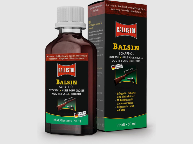 BALLISTOL BALSIN SCHAFTÖL 50 ML - ROTBRAUN