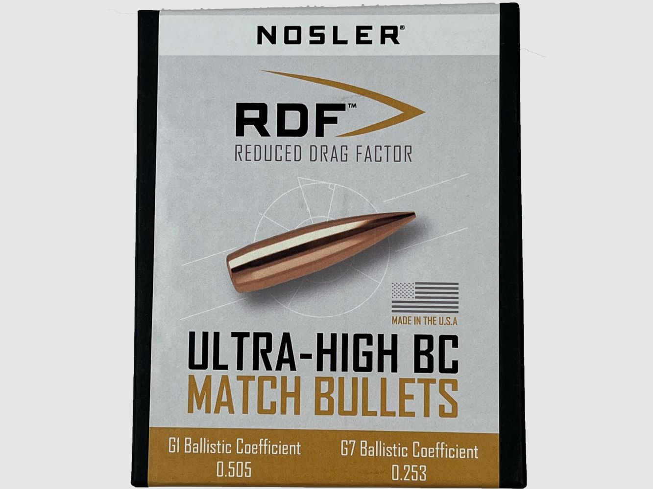 Nosler 53182 RDF Bullets .30/.308 168GR HPBT