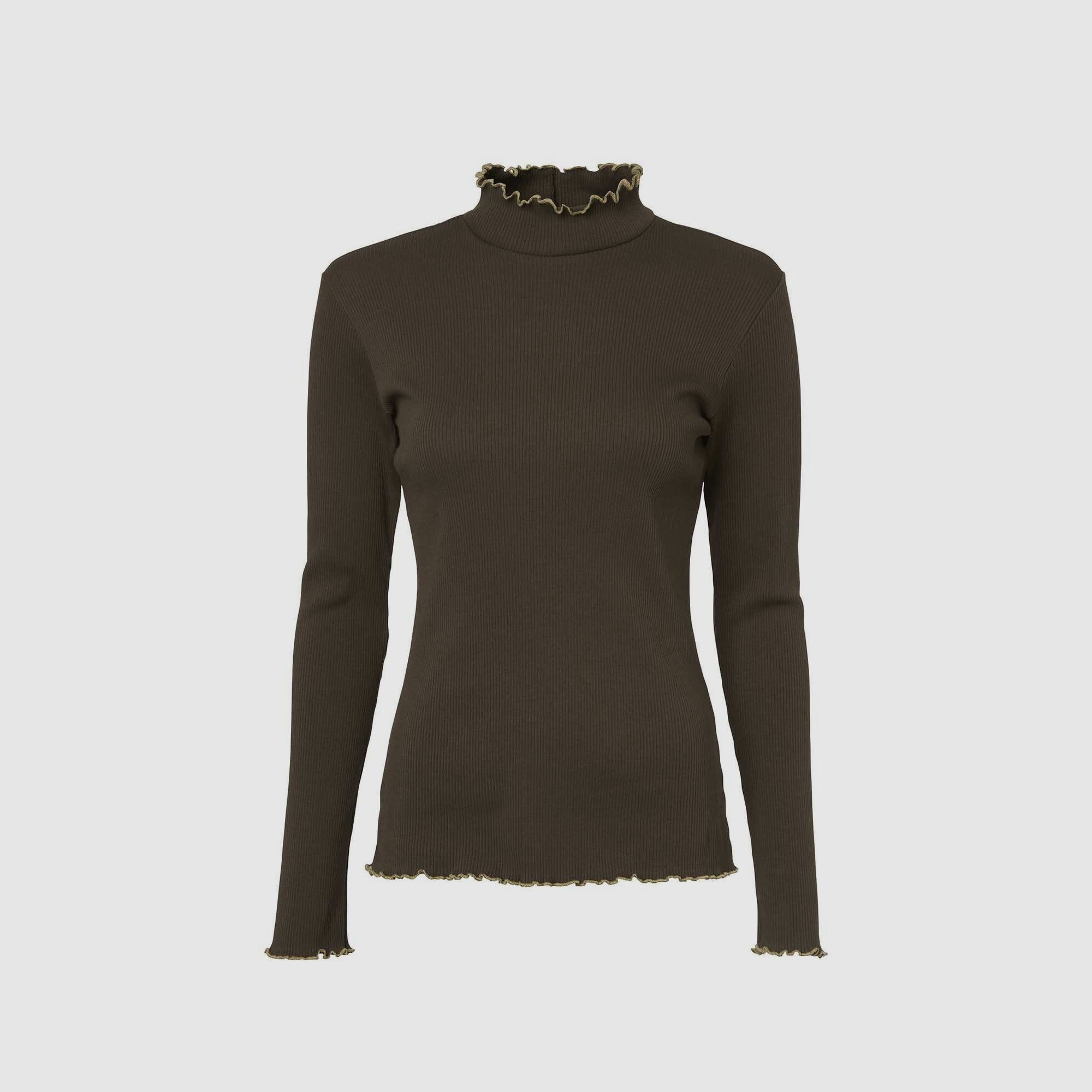 Chevalier Kelly Camisa de Manga Larga Mujer Cuero Marrón 36W