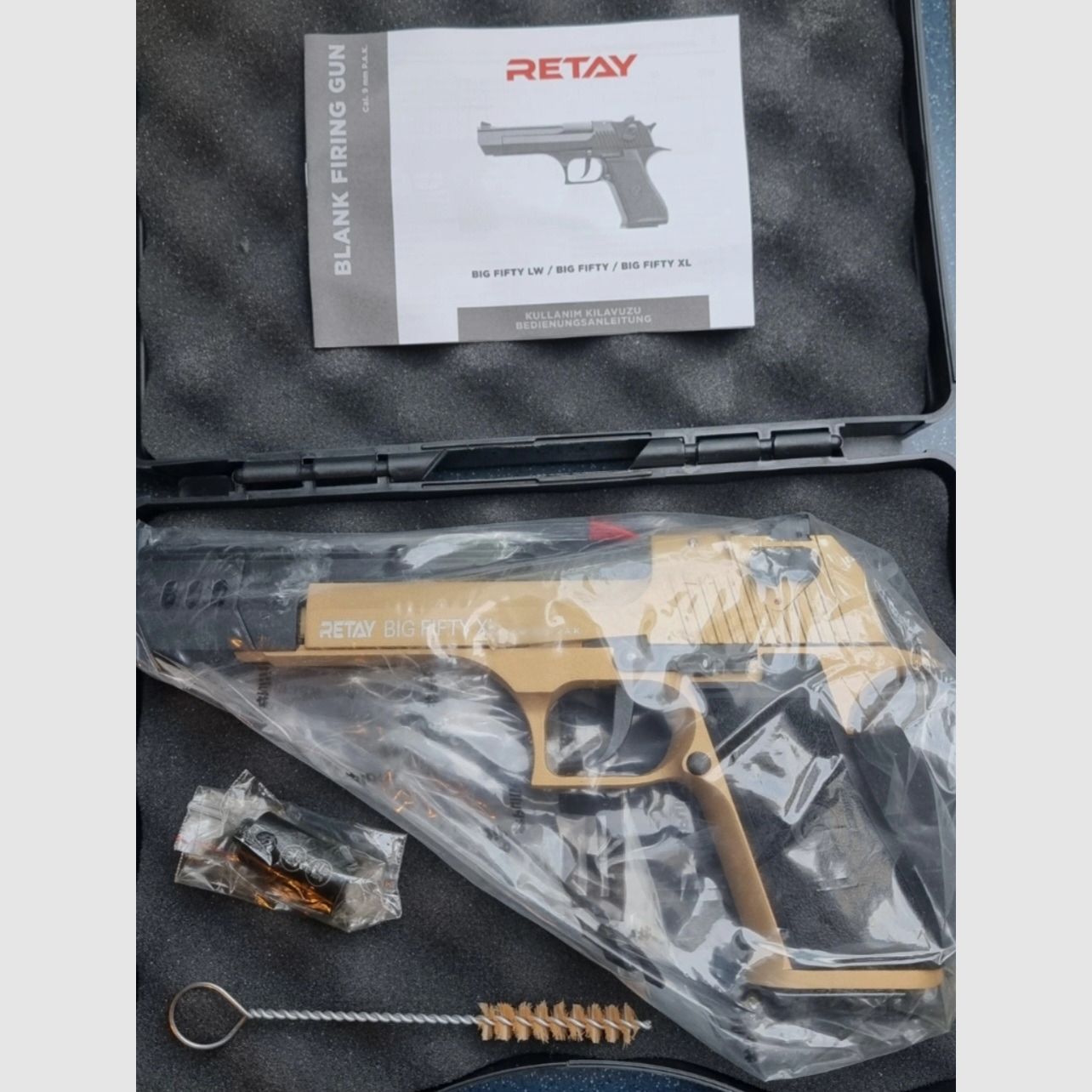 Retay Big Fifty XL en bicolor (negro/dorado) nuevo y original empaquetado + accesorios