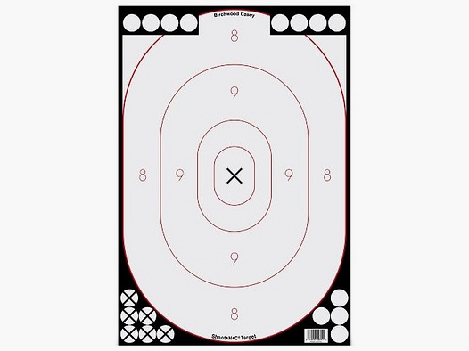 5 doelen silhouet W/B 30x45cm