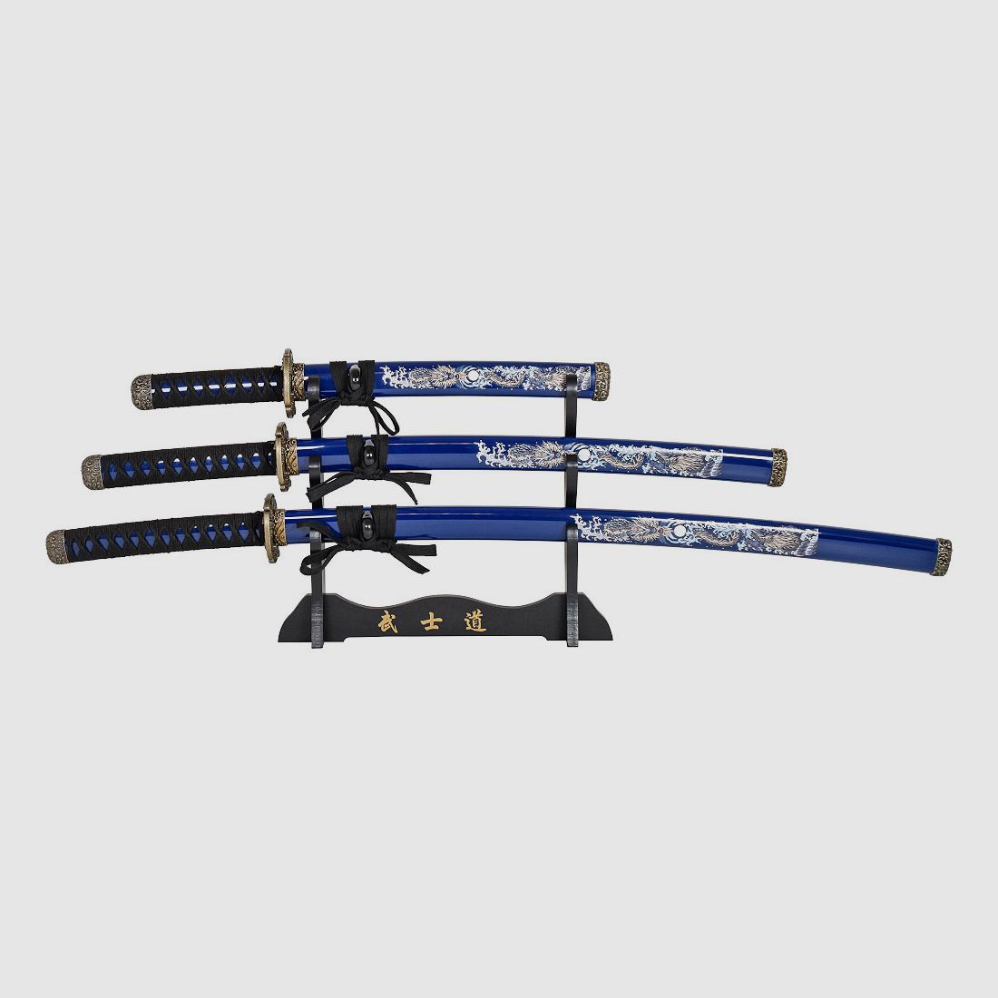 Samurai Sword Set Blue 4 pcs.