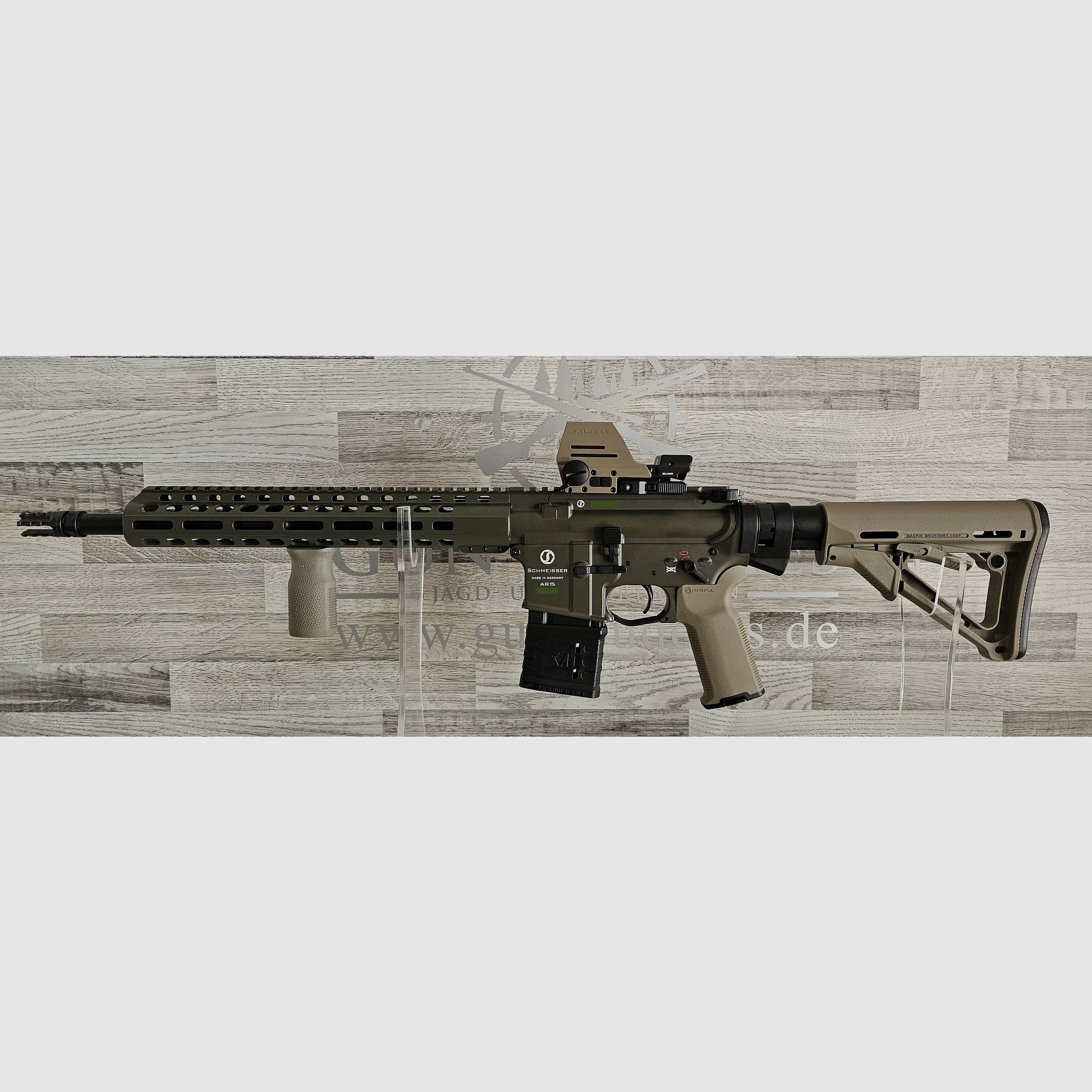 Schmeisser AR15 M4FL 14,5" OD Green Sondermodell MAGPUL Kal. .223Rem mit Optik - versandkostenfrei - Neuware vom Fachhandel