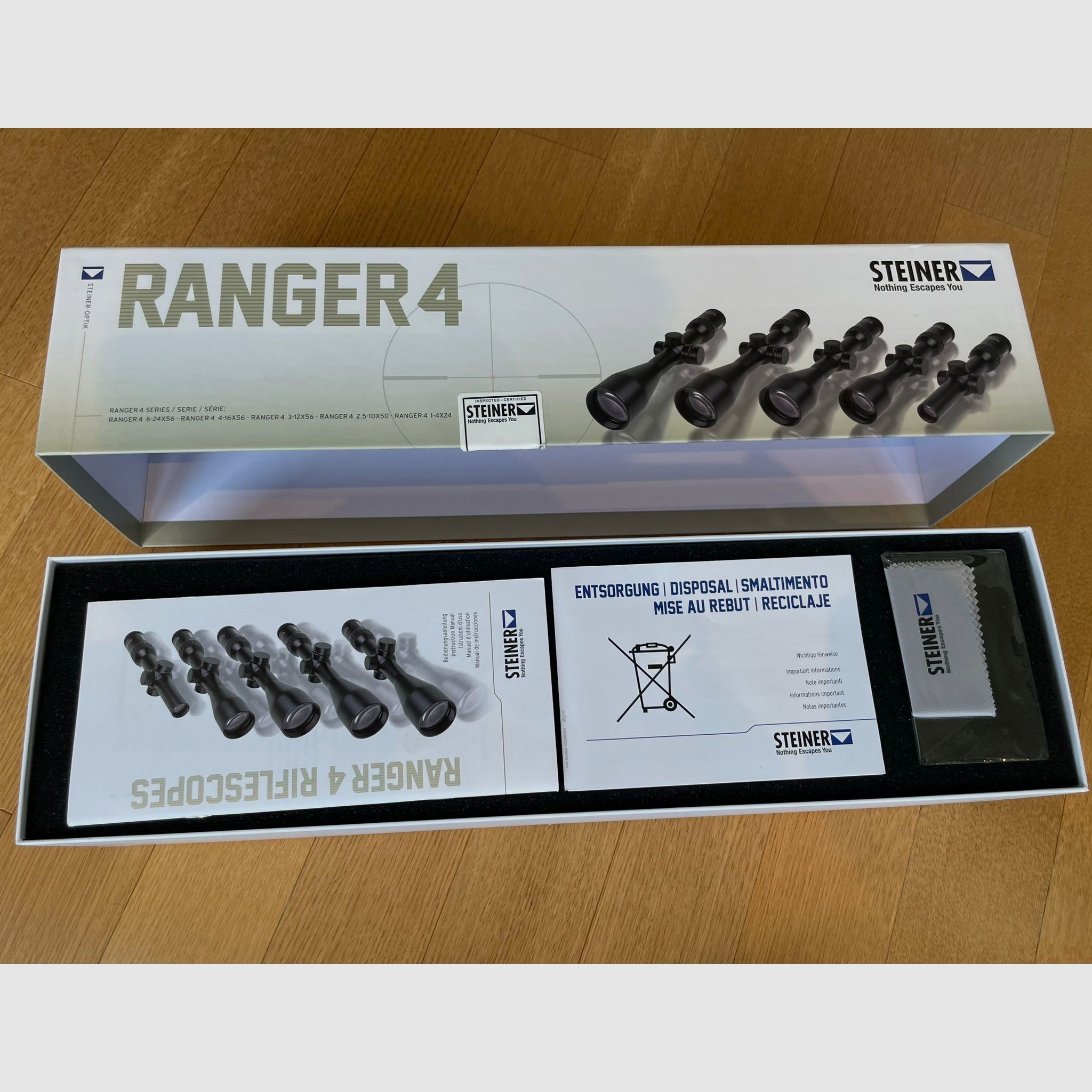 STEINER RANGER 4 mit Schine 3-12x56 wie neu! TOP Fernrohr Zielfernrohr 