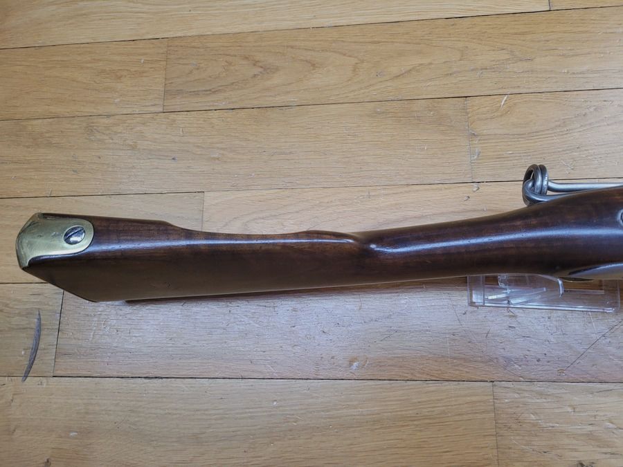 Rare Mousqueton de Cavalerie modèle 1816 – Saint-Étienne 1820 – Beaux poinçons homogènes en garnitures – Très beau bois – Bon fonctionnement -TBE, image 14 sur 26