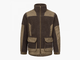 Blaser Herren Sherpa Fleece Jacke dunkelbraun