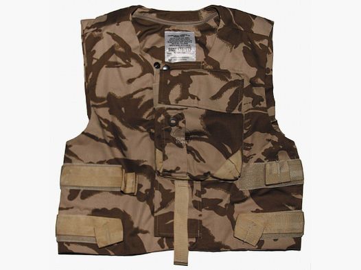 Gilet de combat britannique, DPM désert, d'occasion.