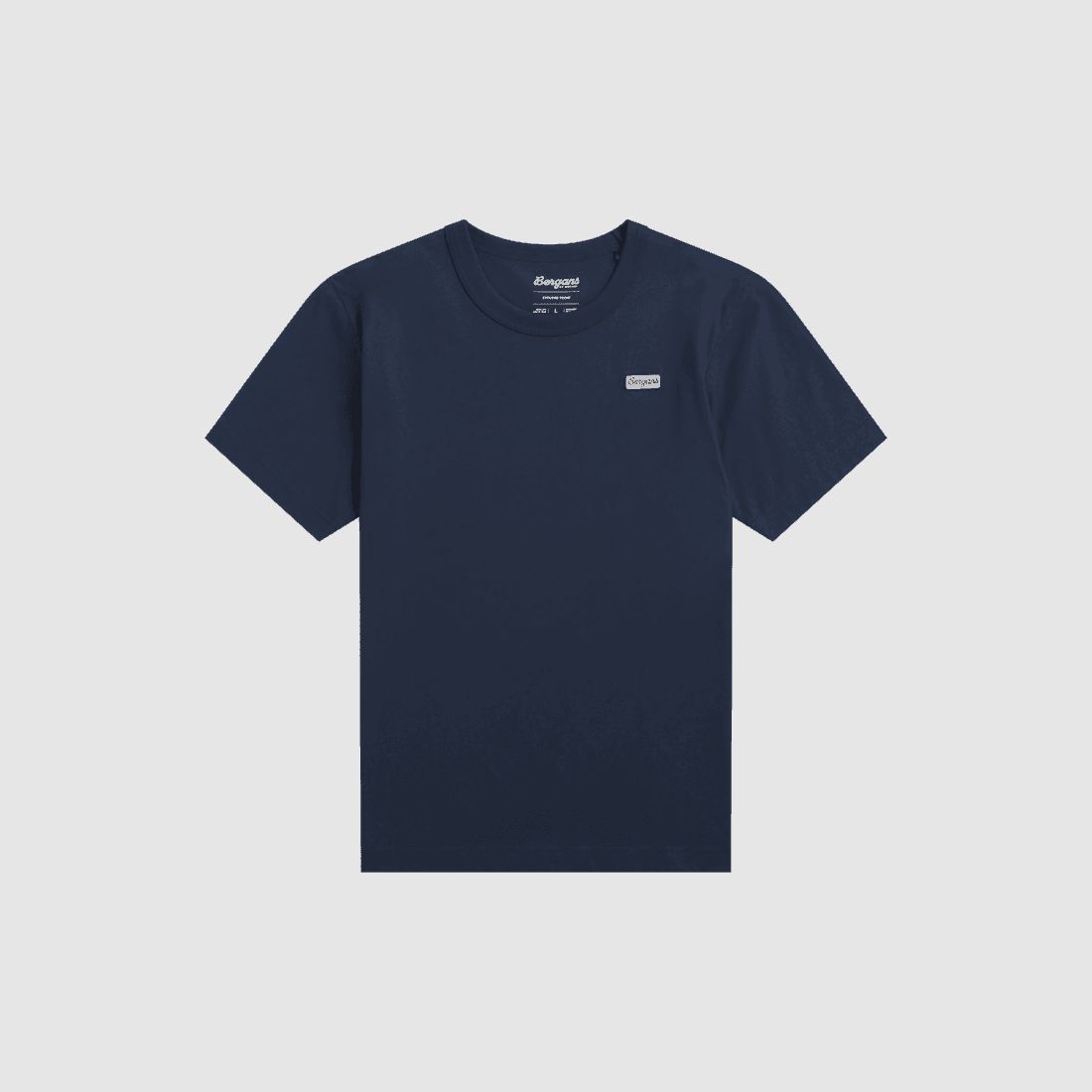 Bergans Logo Cotton Tee Men Navy Blue L