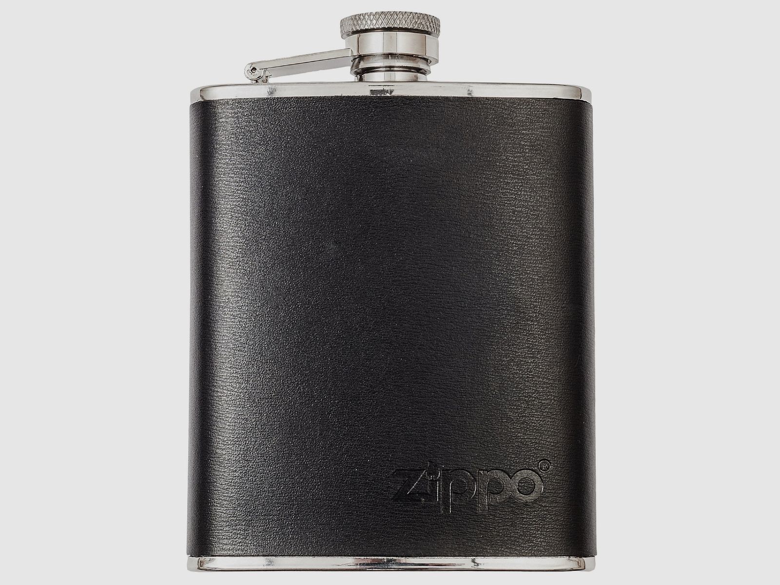 Zippo Flachmann Edelstahl mit Lederbezug 175 ml