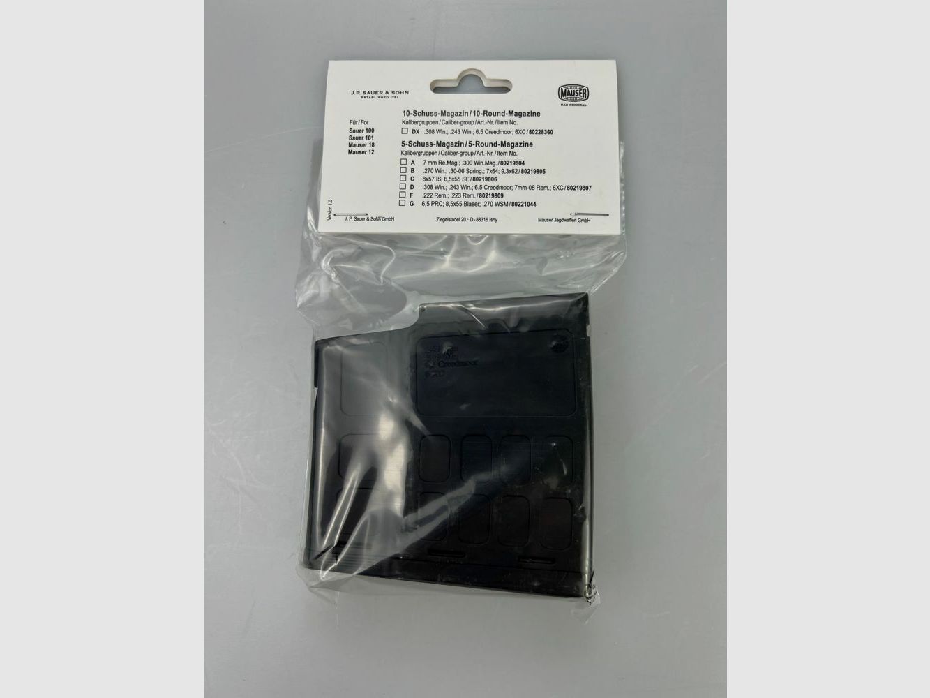 Sauer und Mauser 101, 100, M12, M18 10 Schuss-Magazin