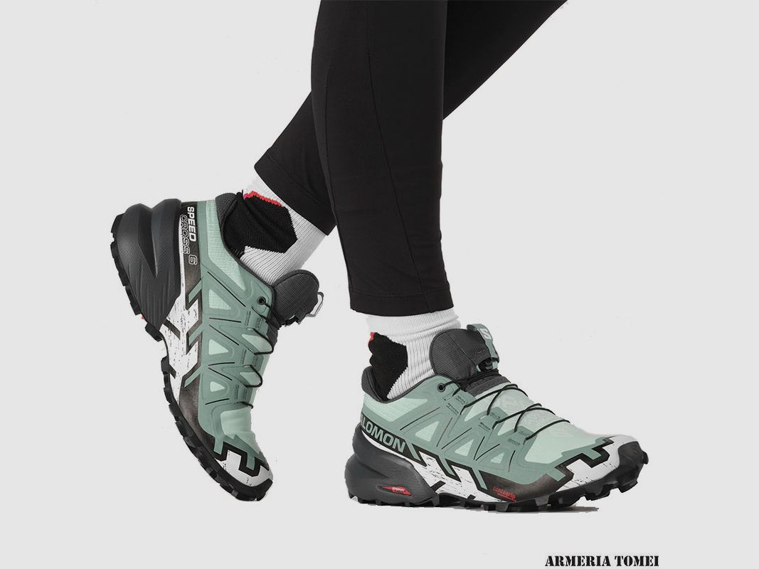 SALOMON – DAMES – SPEEDCROSS 6 W Yucca / Ebony / White, afbeelding 5 van 6
