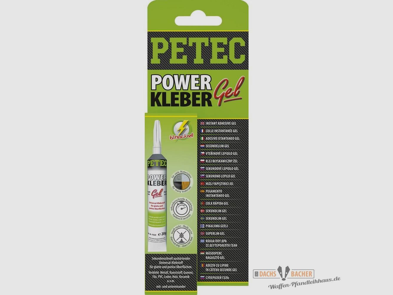 Power Kleber Gel 20 g PETEC Sekundenkleber