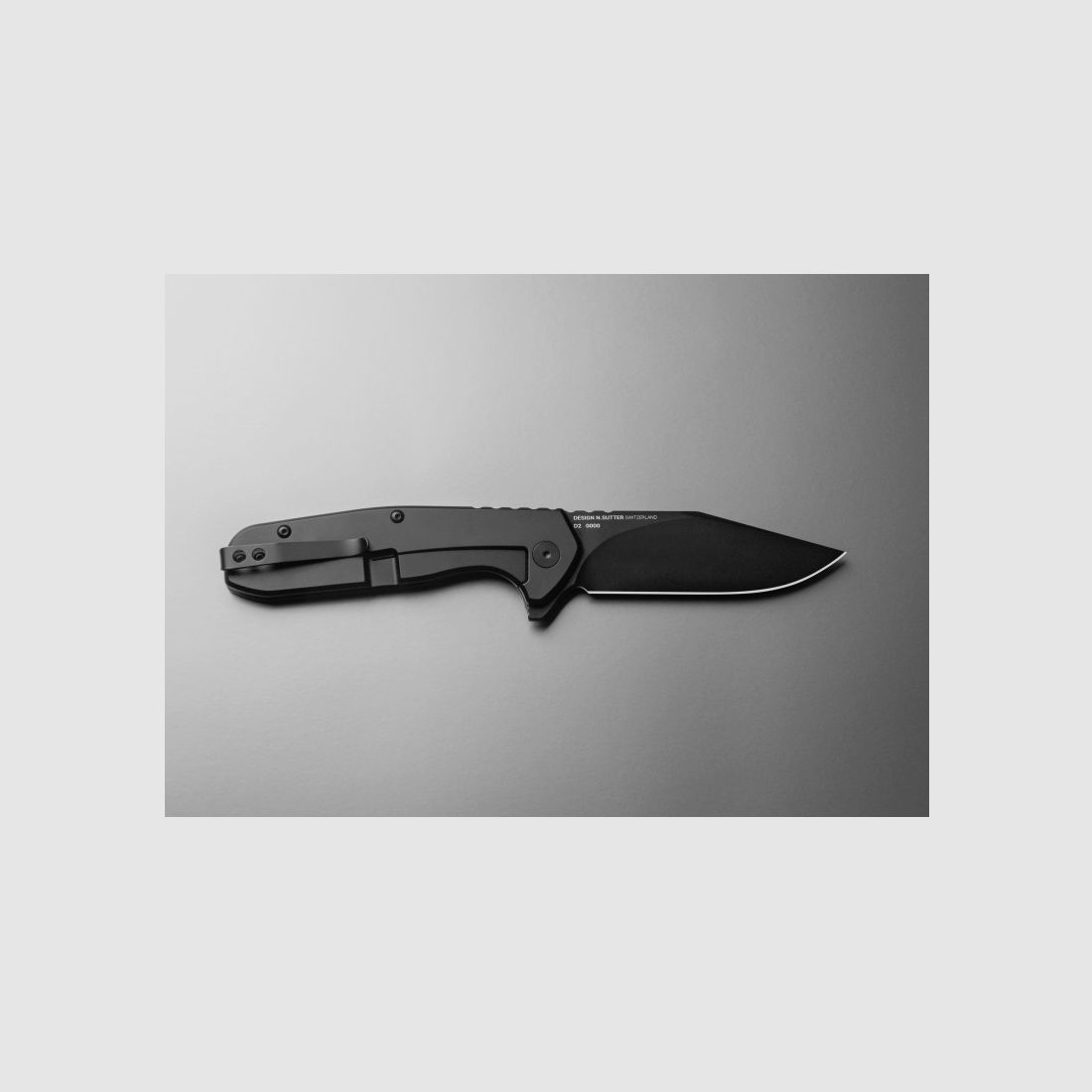 COUTEAU N.Sutter Quercus NS01B ALL BLACK SWISS DESIGN, image 2 sur 4