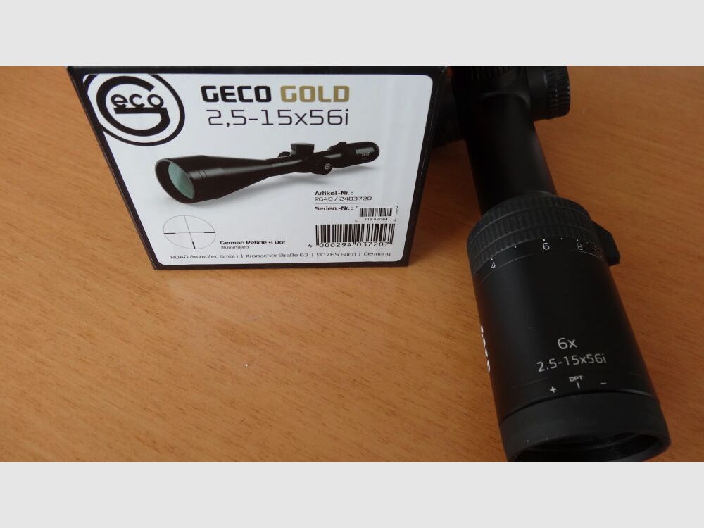 GECO Geco Zielfernrohr Gold 2,5-15x56i, Abs. 4 beleuchtet