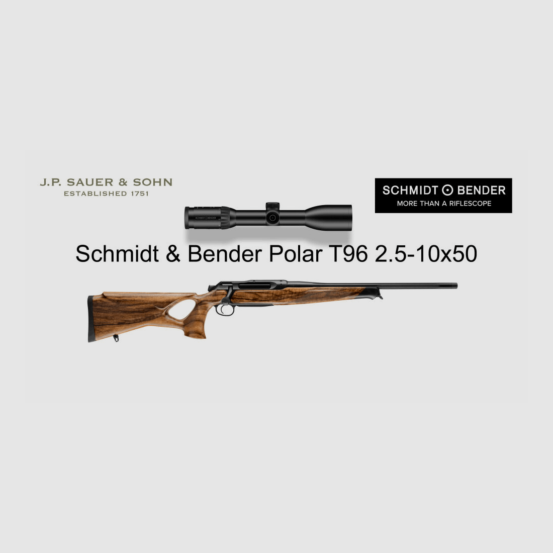 J.P. Sauer & Sohn Sauer 505 ICONIC Lochschaft HQ5 Ausstattungspaket HIGHLAND | .308 Win. | Schmidt & Bender 2.5-10x50 T96 Polar
