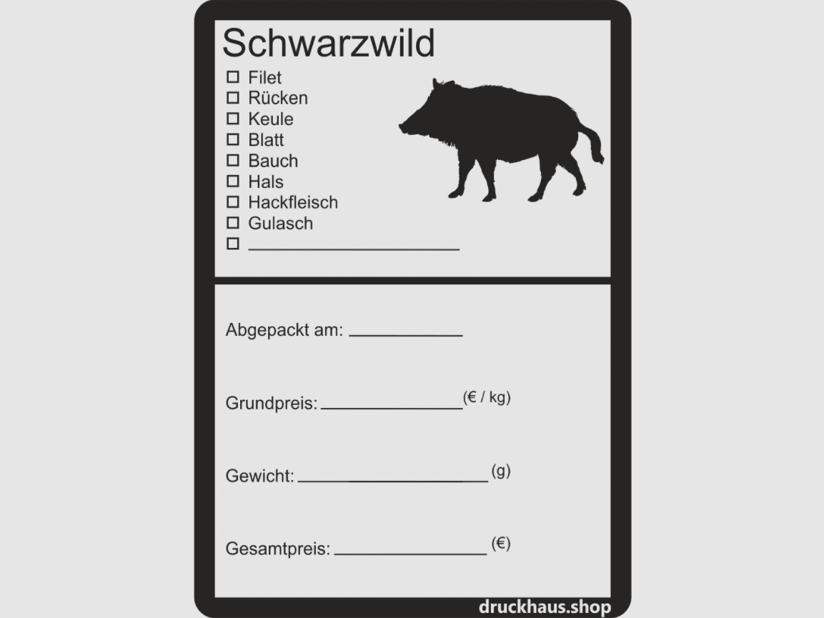 Etikett Wildfleisch