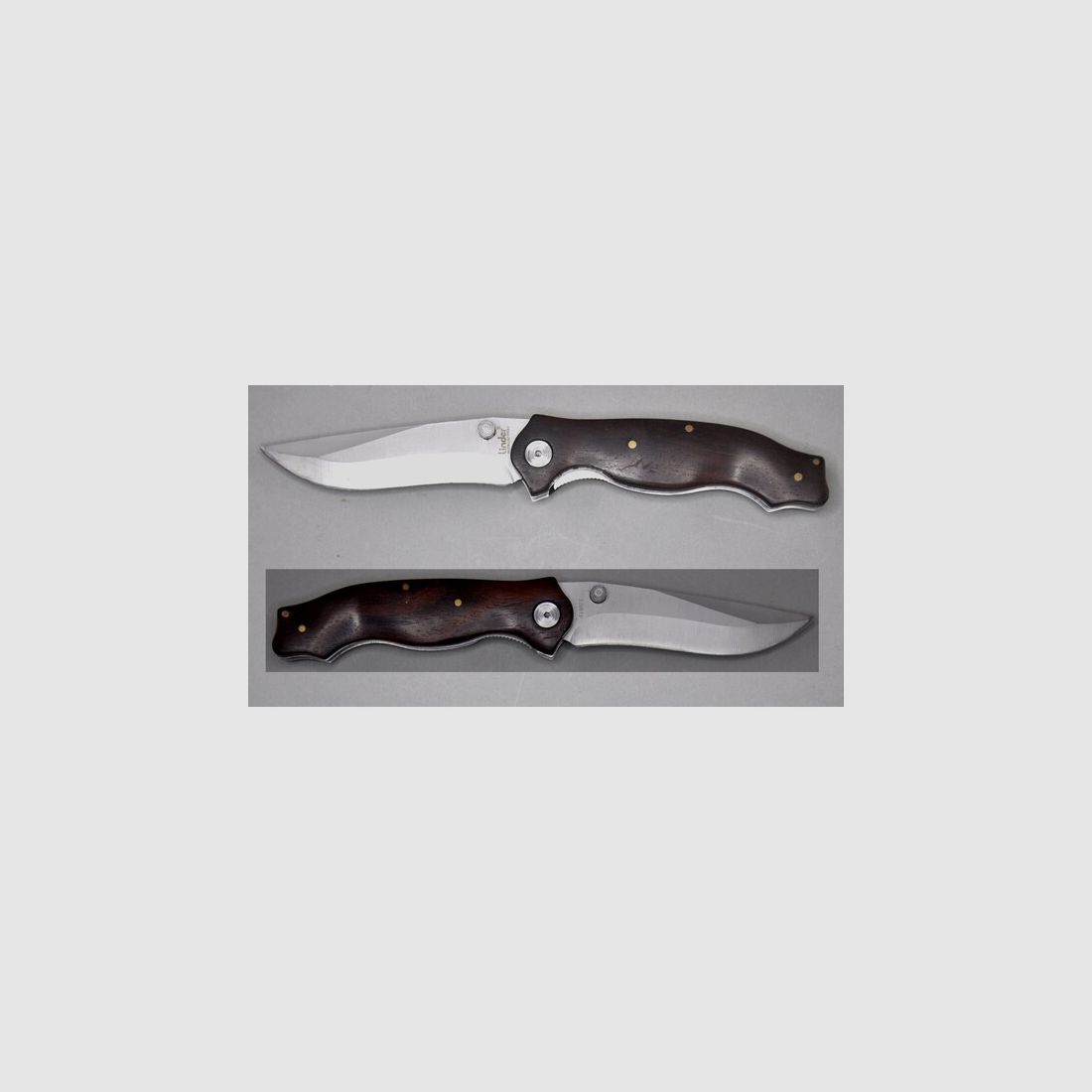 Linder Einhandmesser mit Holzgriffschalen