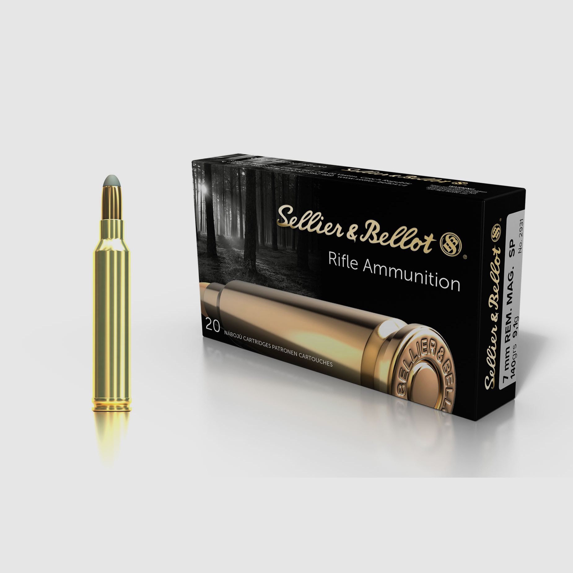 Cartouches de fusil Sellier & Bellot 7mm Rem.Mag. SP