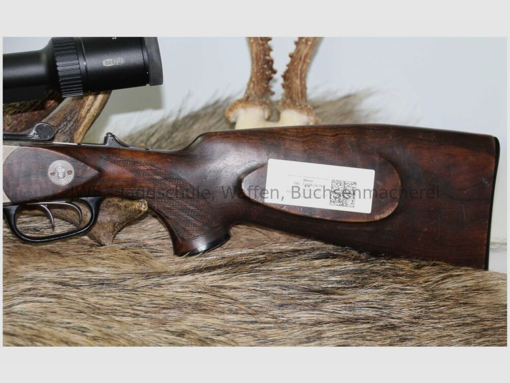 Blaser 700 with Meopta R2 and insert barrel caliber .222 Rem. - mountain rifle 7x65R; 16/70
