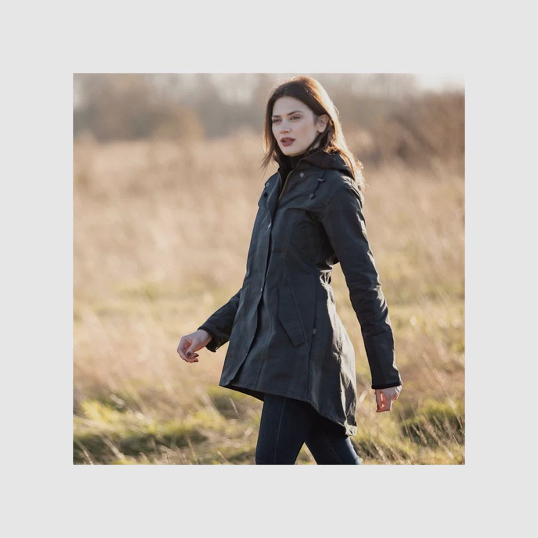 Veste cirée lavable Oxford Blue Tartan Katrina Blackwatch, image 2 sur 4