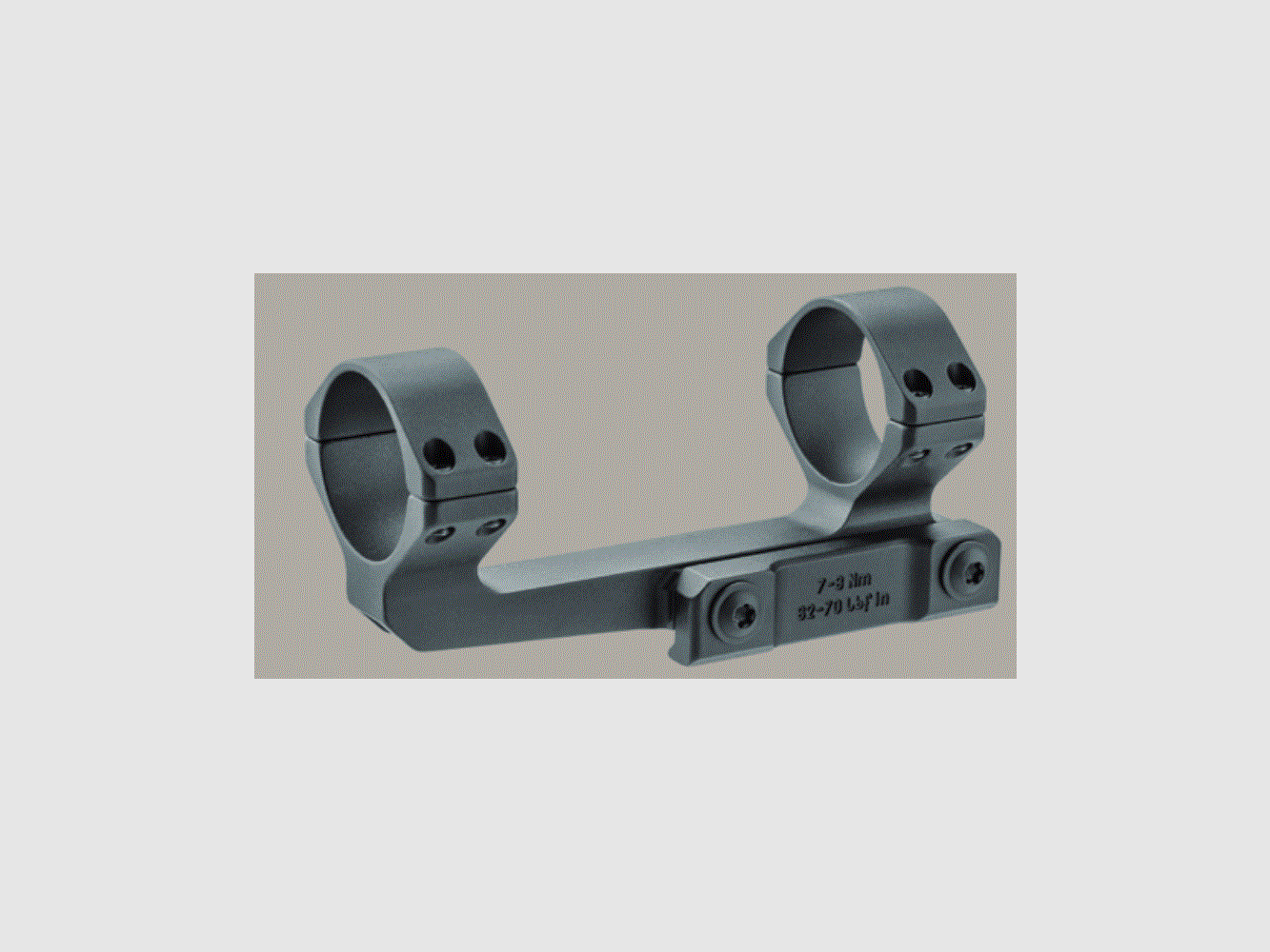 ERATAC Ultralight block mount extended, Ø30mm, without cant, Picatinny, attachment with Torx screws