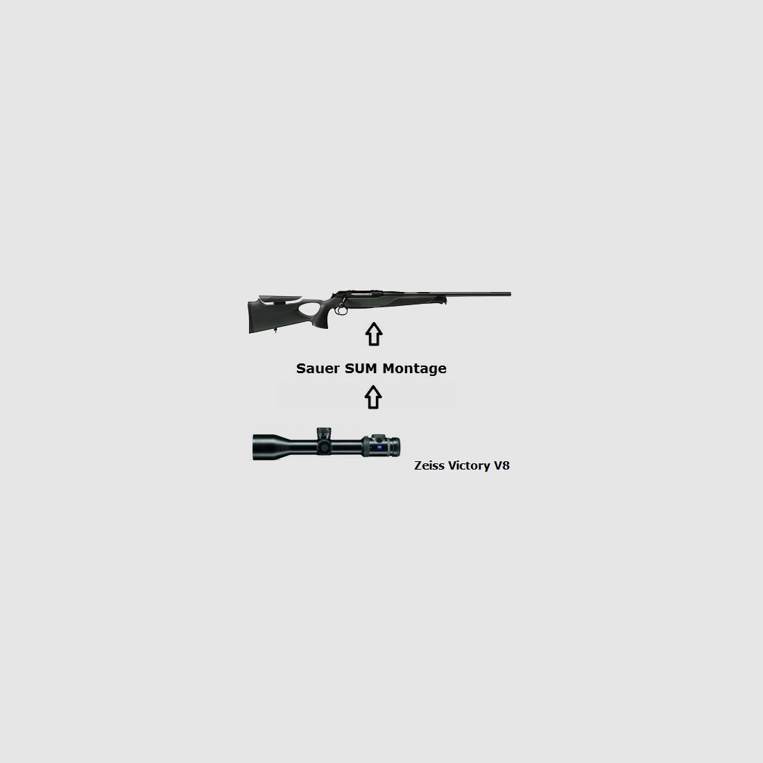 Sauer 404 Synchro XT + Zeiss V8 ASV + Montage + ... Komplettpaket