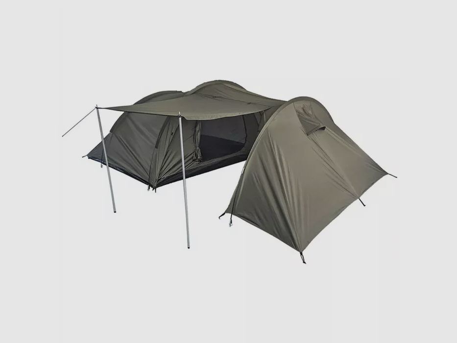 Zelt mit Stauraum - 2 Personen - 3,90 x 1,30m - Oliv