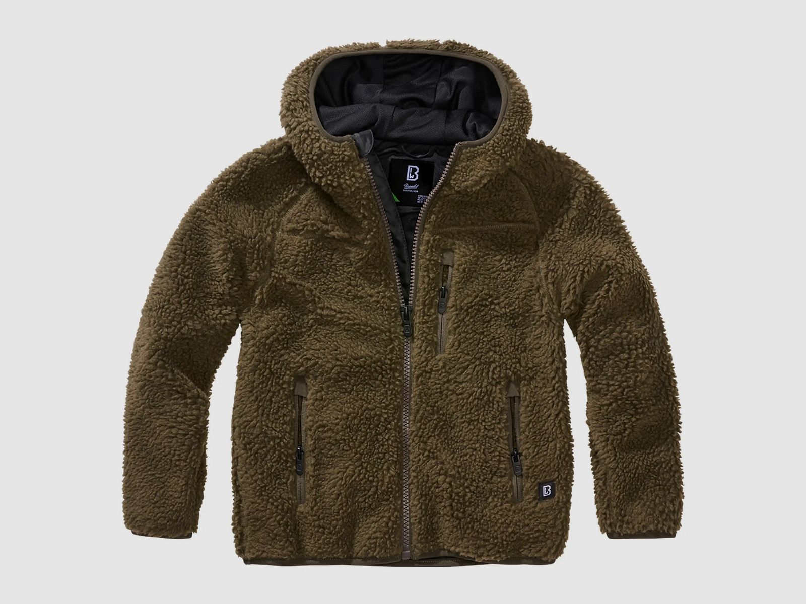 Brandit Brandit Kinder Jacke Kids Teddyfleece Jacke Hooded - Oliv / 122/128