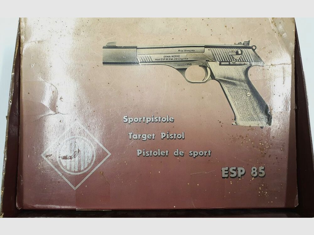 Pistol Erma Mod.ESP85A including interchangeable system with accessories