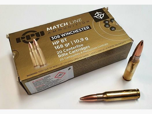 PPU HP BT 168gr (10,9g) 20 Schuss