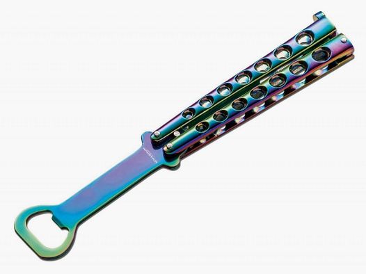 Flaschen?ffner Rainbow Balisong Butterfly Kapselheber