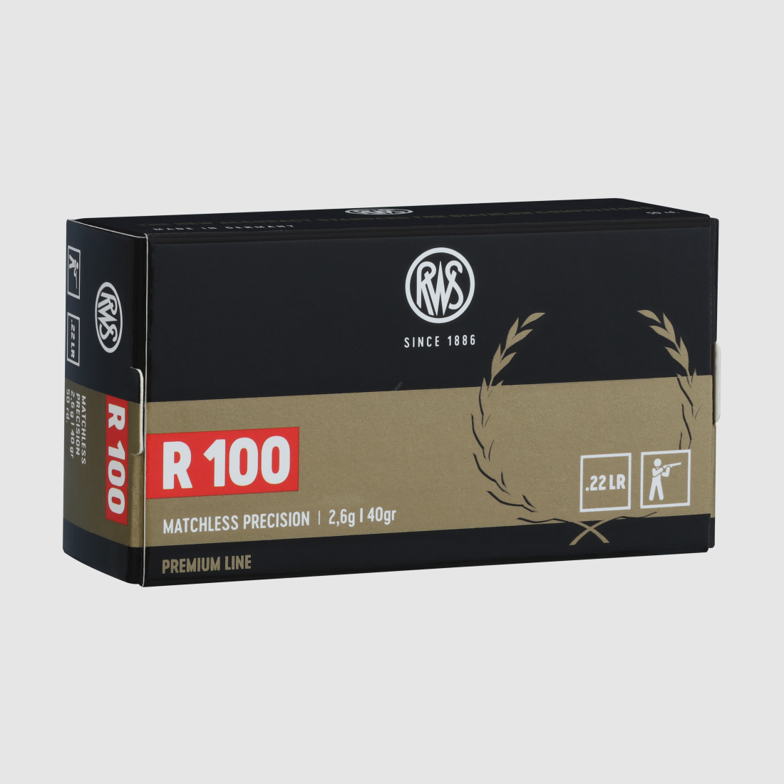 Amunicja RWS R100; 2,6g/40gr; V0=345m/s 22LR (5,6mm)
