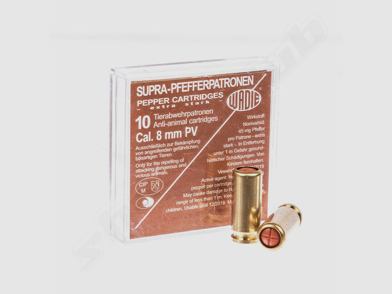 Wadie Supra cartuchos de pimienta fuertes / cal. 8 mm P.V. / 45 mg