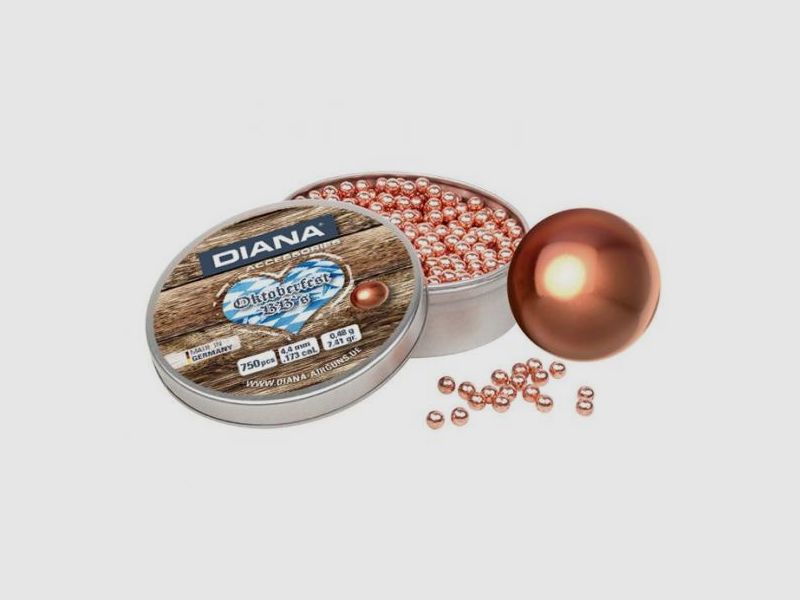 Diana Oktoberfest 4,4mm BB's, 750 bolas/cada paquete para carabina de aire comprimido Oktoberfest