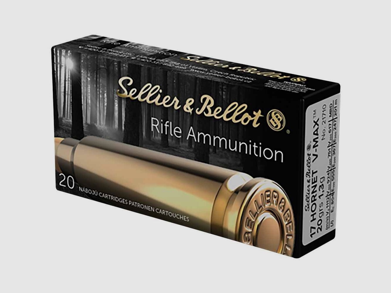 .17 Hornet V-Max 1,3g/20grs. Sellier & Bellot