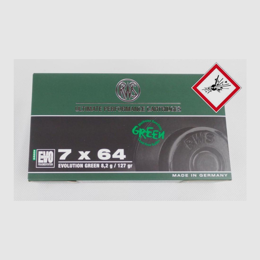 RWS EVOLUTION GREEN Jagdpatrone Kal. 7X64 127grs