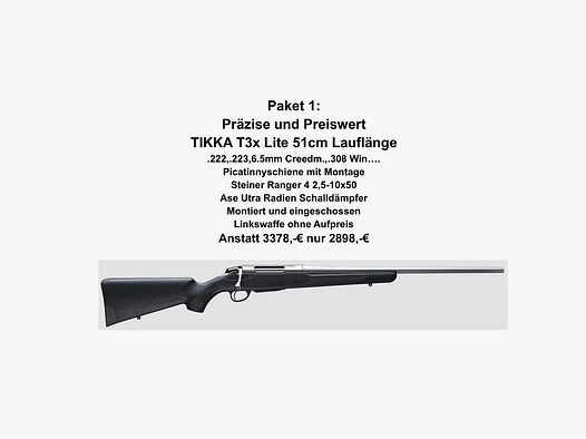 Tikka T3, ASE, Steiner, offres